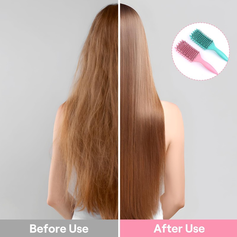 TNEDFOD Pack of 2 Curly Hair Brushes