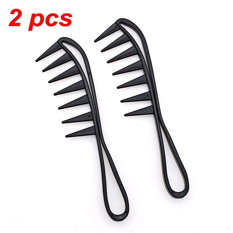 JZK 2x Extra wide tooth comb for wavy/curly hair, texture