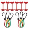 Eowppue 12Pcs Heavy-Duty Bungee Cords & Deck Plank Stakes Combo