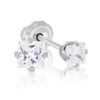 Inverness Home Ear Piercing Kit 3mm Square White CZ Stainless