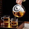 PARACITY Glass Teapot Stovetop 34OZ/1000ml, Tea pot with Removable 18/8