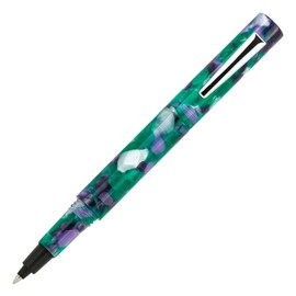 Monteverde MVP Liquid Rollerball Pen Green Abstracts - Medium Point - Compact & Versatile Mini Pocket Pen - Liquid Rollerball Technology - Cartridge & Eyedropper Fill