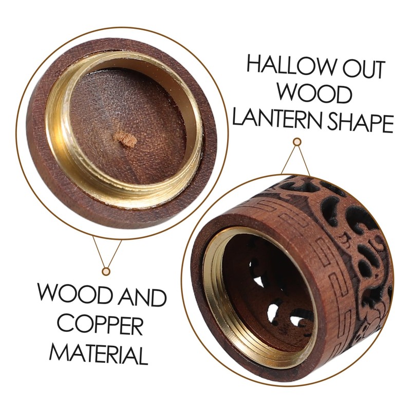 Baluue 2pcs DIY Wood Lantern Sachet for Aromatherapy Decorative Incense