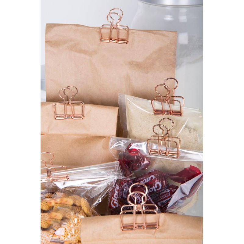 Kikkerland Wire Clips, Copper, Set of 6 (OR73-CO)