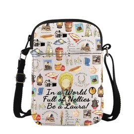 TSOTMO Little House Book Merch Crossbody Bag for Book Lovers Library Bookish Gift Prairie Life Gift (Laura Cross)