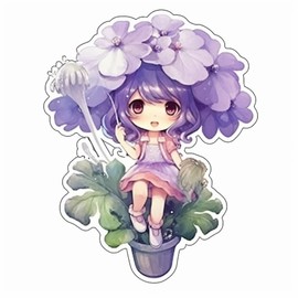 Yoonek Graphics African Violet Plant African Violet Plant Vinyl Decal Sticker for Car, Laptop, Tumbler, More. #0010103-8