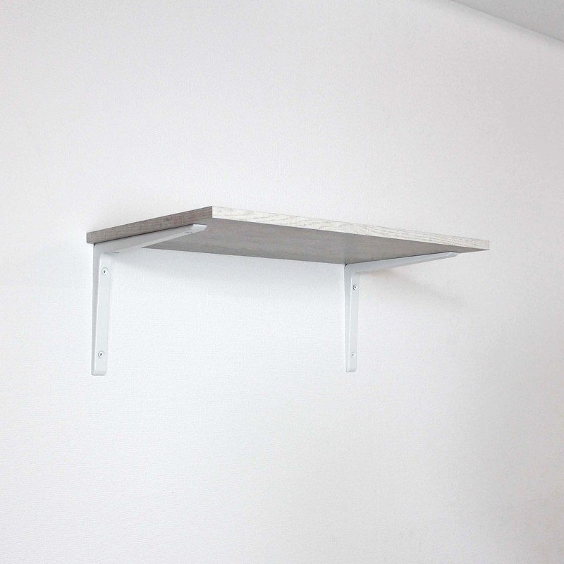Waki Sangyo TK-062 Aluminum Bracket Shelf Bracket, White, 7.9 inches