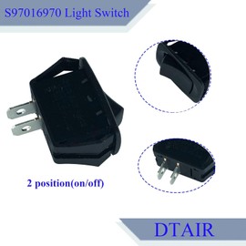 S97016970 Fan Motor & Light Switch Kit by DTAIR Replacement for Broan 46M Range Vent Hood 02104-00 02105-00 1256884 561093