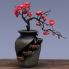 Desktop Flower Vase Bonsai Waterfall Fountain,Tabletop Decorative Waterfall,Relaxation Meditation Waterfall,
