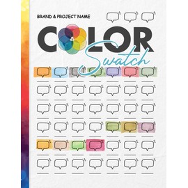 Color Swatch Chart: 3186 Color Palettes to Fill-in | Blank Color Charts for Testing & Blending
