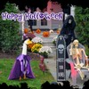 Sunnymove Halloween Witch Porch Goose Outfit with Glitter Witch Hat