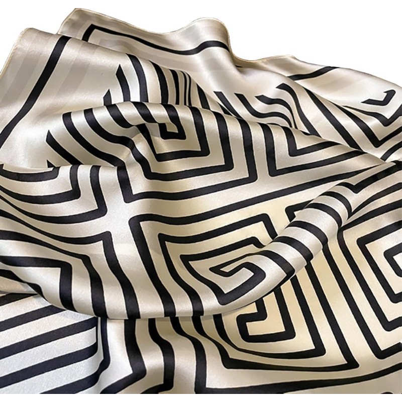JERLA 100% Pure Mulberry Silk Square Scarf for Hair-27''x27'' Women