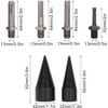Lehelife 6pcs Firewood Log Splitter Drill Bit Removable Cones Wood