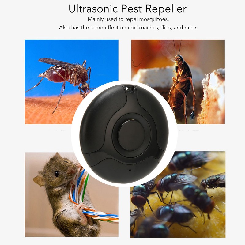 Ultrasonic Pest Repeller Mosquito Bug Repellent 13‑95KHz Portable for Travel