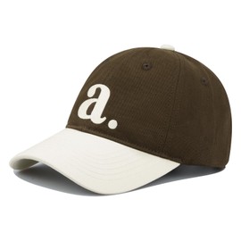 Clakllie Colorblocking Trucker Dad Men's Baseball Hat Unisex Fitted Cap Vintage Golf Cap Outdoor Sports Cap,Brown/White