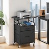 Printer Stand, Printer Table with Drawers, Mobile Filing Cabinet with