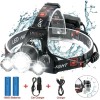 Unbranded Rechargeable LED Headlamp with 3 Heads – 18650 Battery