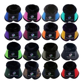 RIDING GEARS Horse Bell Boots Horse Overreach Bell Boot with Fur,16 Colors,Pony.Cob,Full,XL (Royal Blue, Large/Full)