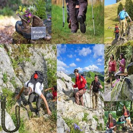 2pcs Heavy Duty Paracord Lanyard Necklace Whistles Strap Braided, Wrist Strap Heavy Duty Lanyards with Metal Clips Braided Keychains Lanyards for Outdoor Activities. (Black, Green)