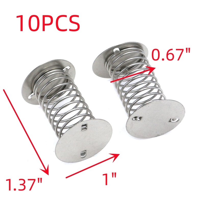 HNGSON Spiral Wobbles Spring Silver Spring Base Double Sided Spring