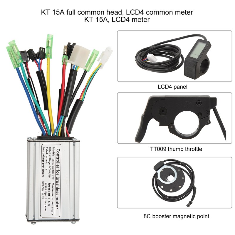 Electric Bike Conversion Kit Professional KT 15A Controller LCD4 Panel