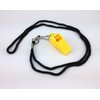 yueton Plastic Coach Whistles with Lanyard, Pack of 6 (Yellow)