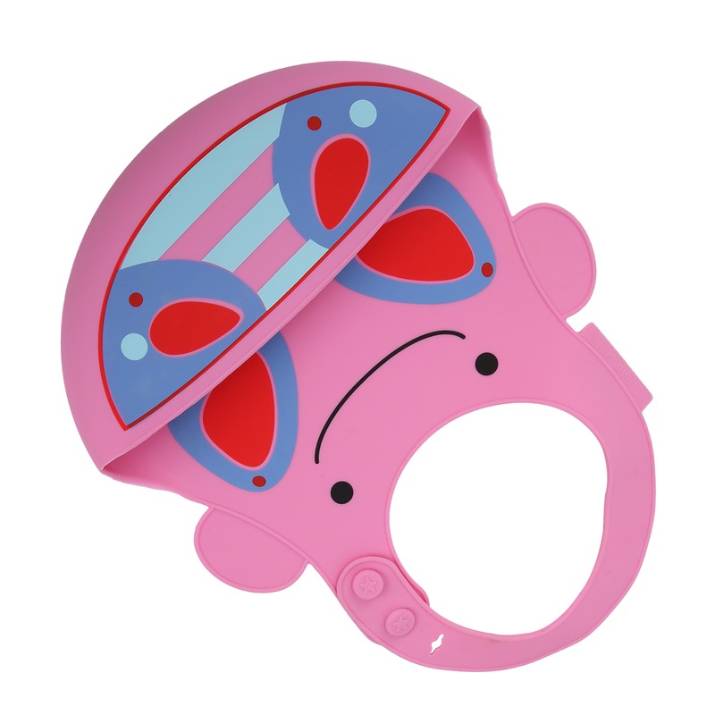 Silicone Cartoon Pattern Baby Bib Infant Waterproof Adjustable Portable Eating