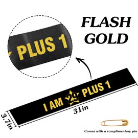 I am 29 Plus 1 Sash Black Gold Glitter Funny 30th Birthday Party Decor Happy 30th Birthday Party Sash 30 Years Old Party Supplies For Man Woman (30)