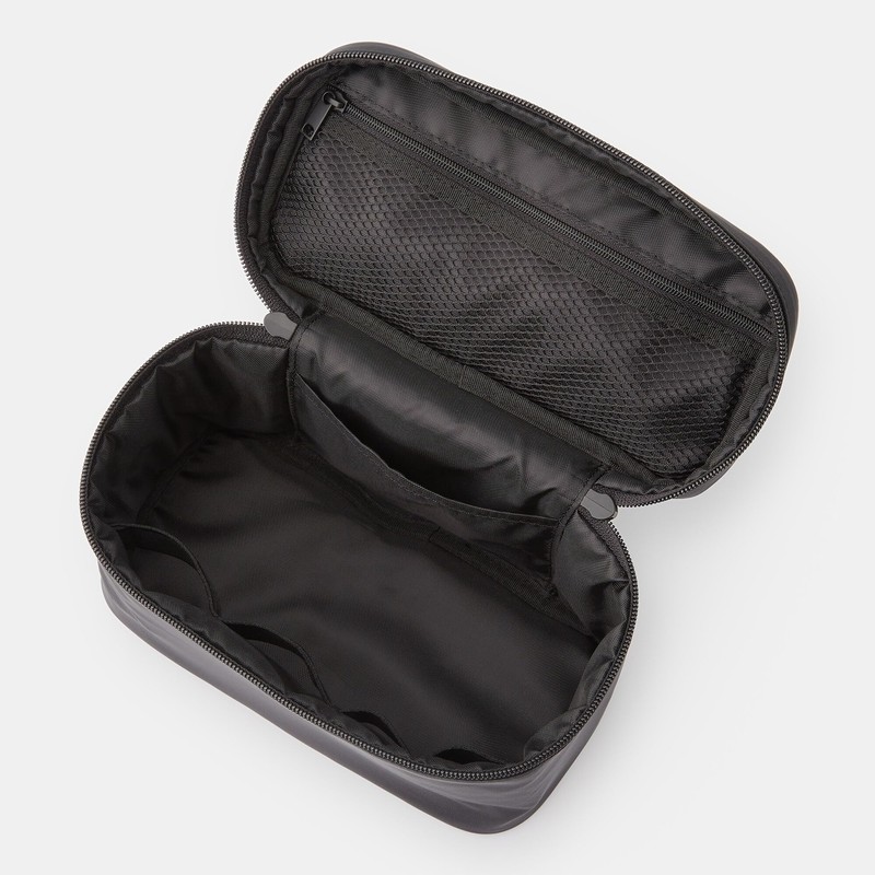Muji 83525484 Nylon Pouch with Hand, Black, Approx. 8.1 x