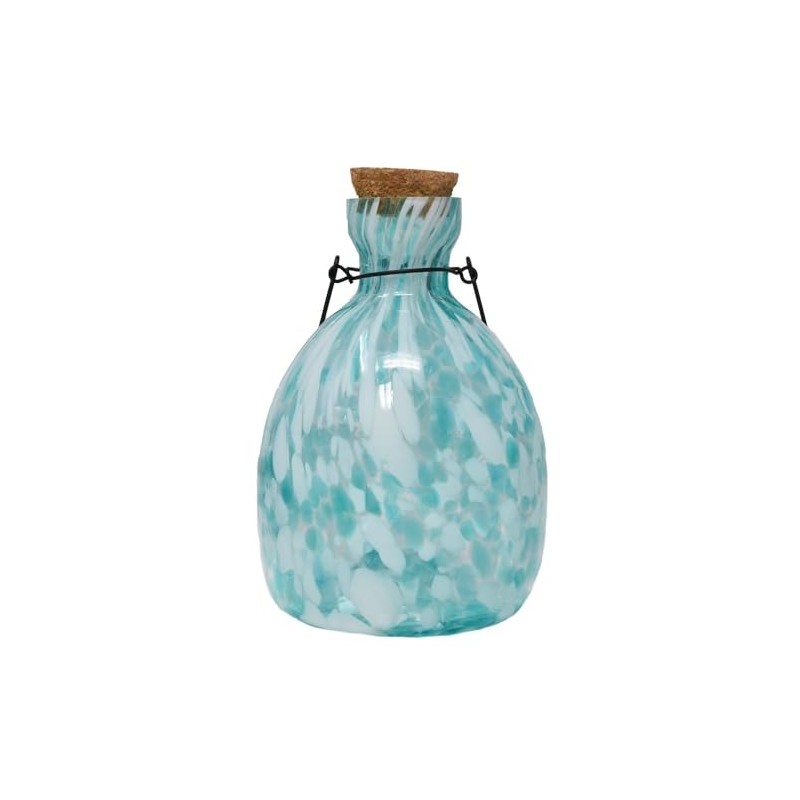Blue and White Hanging Glass Wasp Trap