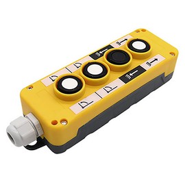 Crane Hanging Switch Control Box, COP 4B Crane Lifting Equipment Hanging Switch Control, Plastic Lifting Equipment Control Push Button Switch (4 Buttons Control Box)