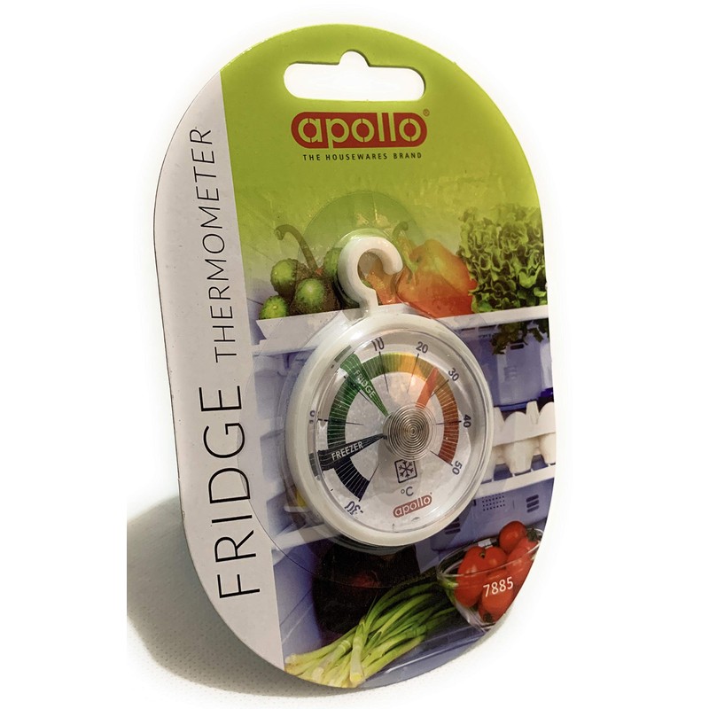APOLLO Fridge Freezer Thermometer, Multi-Colour, 10x15x1.8