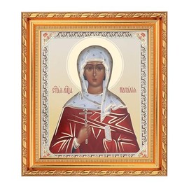 NKlaus - Natalia Heilige Märtyrer - Ikone im Rahmen mit Glas 21x18cm christlich - Segen 39004