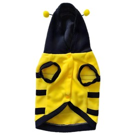 NACOCO Dog Bee Costume Pet Cute Coat Puppy Clothes Cat Bumblebee Apparel with Hoodies for Small and Medium Dog (L)