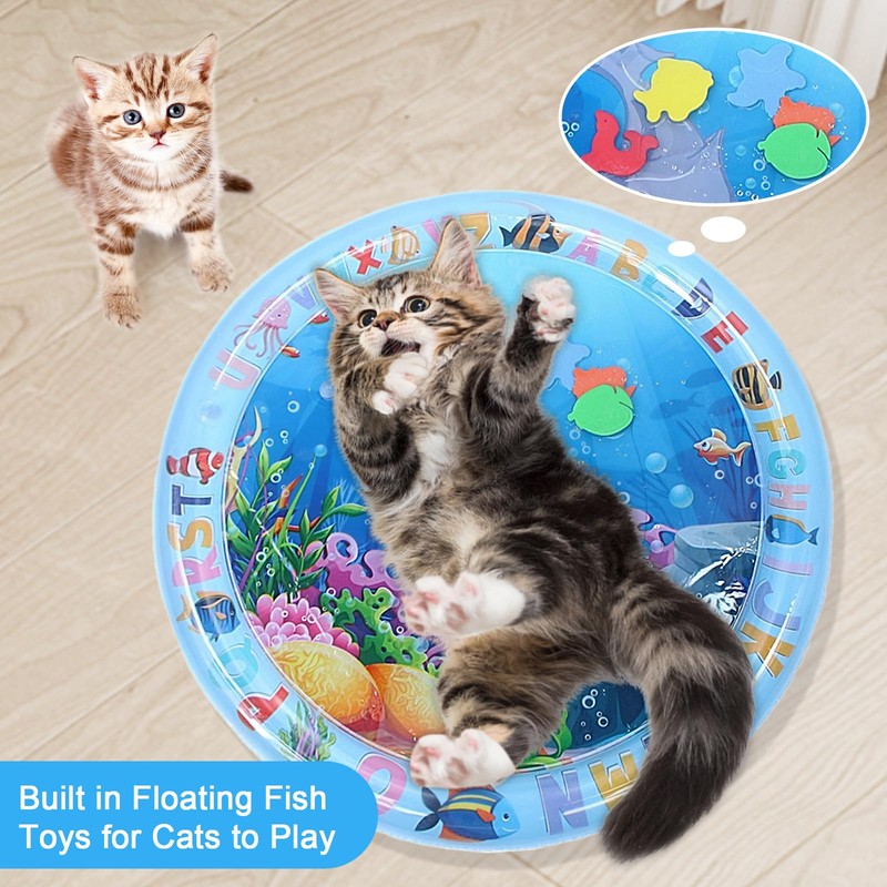 marhook Cat Water Mat Upgrade Thickened, Ocean-Themed Pet Cooling Mat