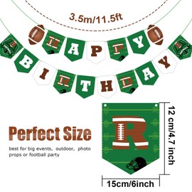 Decoración de fiesta de fútbol, pancarta de cumpleaños de fútbol, banderas temáticas de fútbol, letrero de feliz cumpleaños, decoración temática deportiva, decoración de fiesta de fútbol