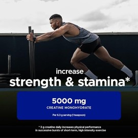 USN USN Micronised Creatine Powder 500g (79 Servings): Red Fruit Punch Flavour, 100% Pure Creatine Monohydrate Powder for Performance and Muscle Recovery, Suitable for Vegans