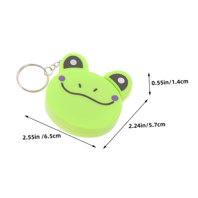 Outanaya 2Pcs Retractable Tape Measure Keychain Adorable Cartoon Animal Design
