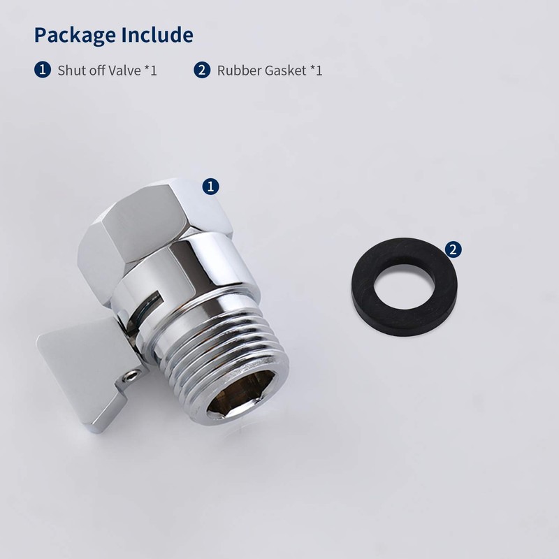 Tenfe Water Flow Control Valve for Shower Head, Brass Adjustable