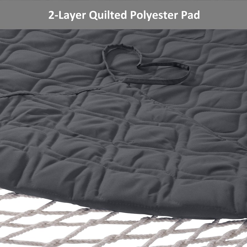 SUNCREAT Hammocks for Outside with Stand, Extra Large 2 Person