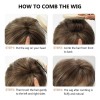 generic Pelucas Pelo Corto Rubio Mixto Castaño Oscuro For Mujeres