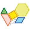 Constructive Playthings Translucent Pattern Blocks, Light Table Manipulatives, STEM Toys,