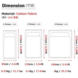 Azarxis Cotton Sleeping Bag, Lightweight and Thin, Travel Sleeping Bag for Camping, Hiking, Hotel (White, M - 120 x 210 cm)