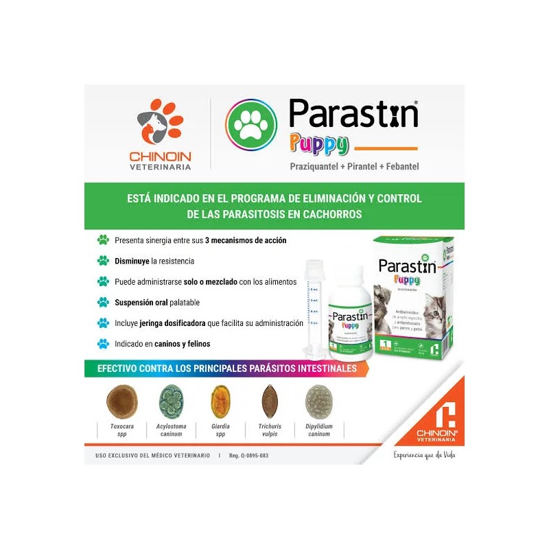 Parastin Puppy 60ml Desparasitante Perro & Gato