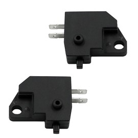 Titgoes 2 PCS Right/Left Brake Light Switch, Quick-Response & Long-Lasting use Disc Brake Switch, with Waterproof & Plug-and-Play Design, Universal for Motorcycle Electric Bike ATV (Black)