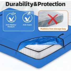 Mattress Bags for Moving and Storage, Twin XL, Mattress Cover Heavy Duty Mattress Bag Reusable Mattress Storage Bags With Durable Handles and Zipper Closure -Moving Supplies Moving Bags - Twin XL Size