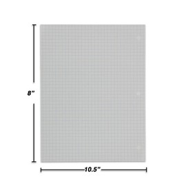 Emraw 4-1" Filler Paper Quad Ruled Loose Leaf Filler Papers Comes with a 3 Hole Punch Perfect for Data and 2D Graphs (Pack of 2)