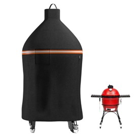 EVRBUL Outdoor Charcoal Grill Cover, Heavy Duty 420D BBQ Barbecue Protection Cover with Windproof Buckle & Ventilation Hole Compatible with Kamado Joe 18-inch Classic Charcoal Grills