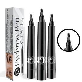 Plumón para Cejas Efecto Microblading, Dibujo pelo a pelo, Impermeable, Larga duración, Maquillaje para cejas. 3 Piezas COLOR NEGRO