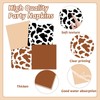 96PCS Western Cowboy Party Plates and Napkins Cow Print Party
